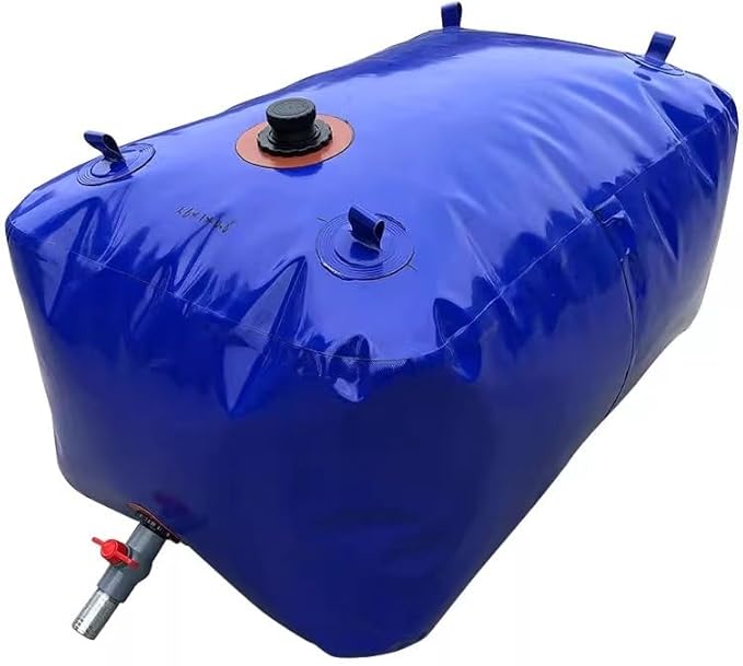 Foldable Portable Soft Water Bag Large Capacity Collapsible Storage Containers for Emergency/Temporary Water Storage Rectangular Cube Tanque De Almacenamiento De Agua/Rainwater Bag for Fire Protect