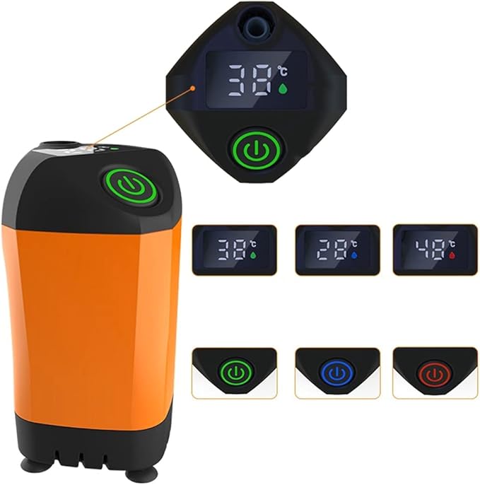 Outdoor Portable Electric Shower Pump Waterproof with Digital Display for Camping Travel Beach