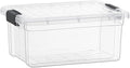 Superio Clear Storage Box with Lid 36 Quart Plastic Container Bins for Organizing Stackable Crates BPA Free Non Toxic Odor Free Organizers for Home Office School and Dorm