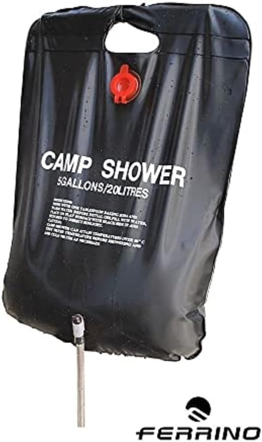 Ferrino Hanging Solar Shower Black 20 litres