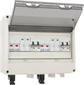 CAARLA Solar Combiner Box Outdoor 2 String 2 Input 2 Output 600V IP65 PV Solar Surge Protection DC Combiner Box(DC Fuse 15A)