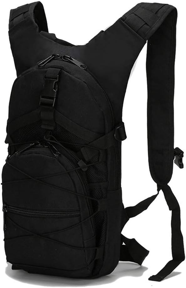 Outdoor Sports Pack Hiking Bag Tactical Rucksack Camo Knapsack Combat Camouflage Tactical 20L Backpack - Black
