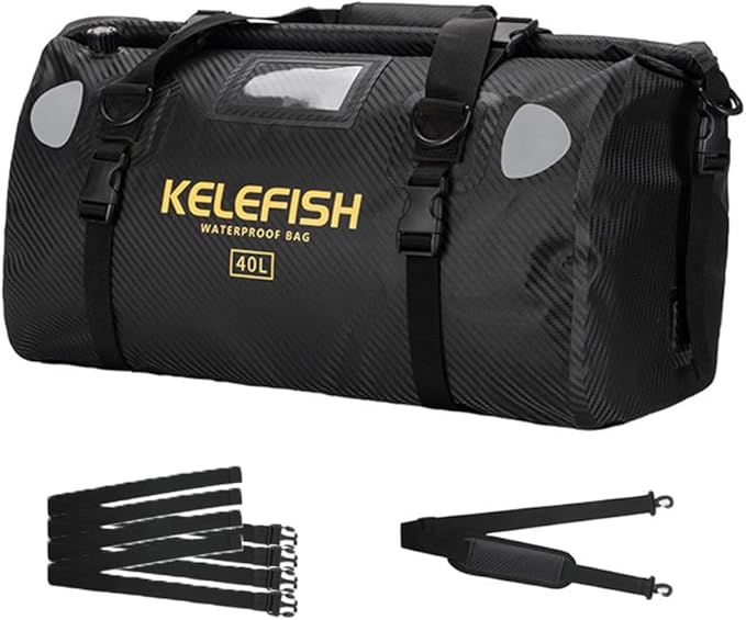 Waterproof Duffel Bag 20L 40L 66L Motorcycle Travel Dry Bag with Quick-fixed Straps for Motorcycling Kayaking Rafting Boating Camping