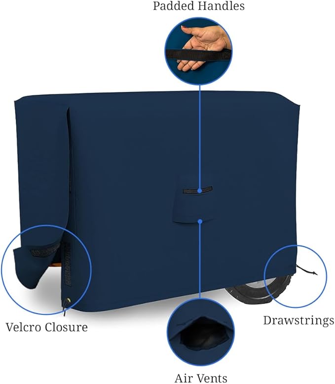 Covers &amp all Outdoor Generator Cover 12 Oz Waterproof UV &amp Weather Resistant Universal Portable Equipment Machinery Storage Protector with Air Vents Velcro &amp Drawstrings (20L x 15W x 1