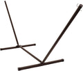 Lazy Daze Hammocks Portable 2 Person Heavy Duty Steel 12 FT Hammock Stand with Hooks and Chains for Outside Patio Backyard 450 Pounds Capacity Coffee Frosted