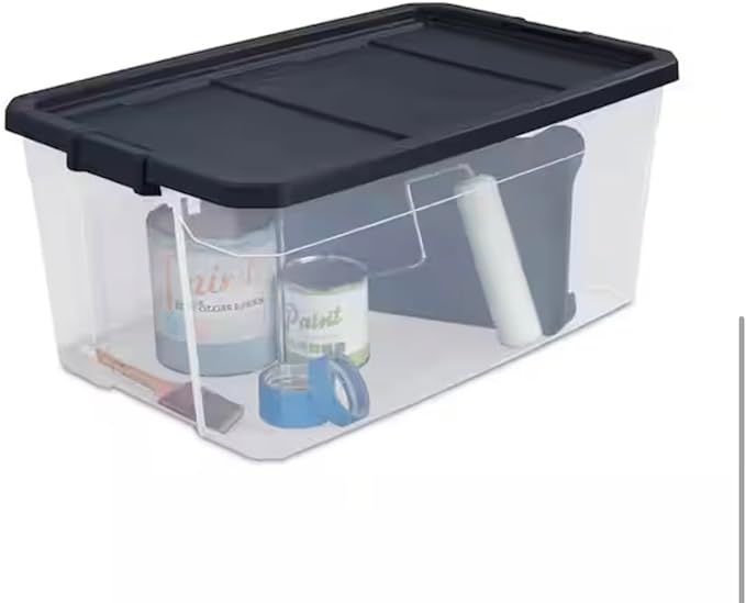 116 qt. Stacker Box with Ink Lid Storage Container