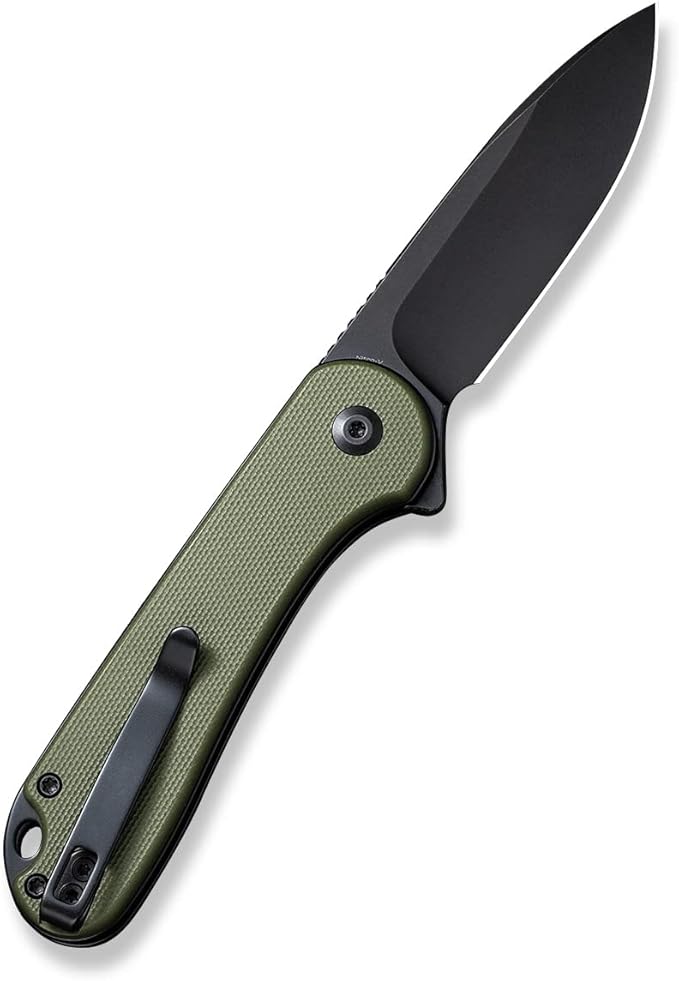 CIVIVI Elementum II Pocket Folding Knife 2.96 Nitro-V Steel Blade G10 Handle Utility Knife with Deep Carry Pocket Clip for Camping Hiking Hunting C18062P-3