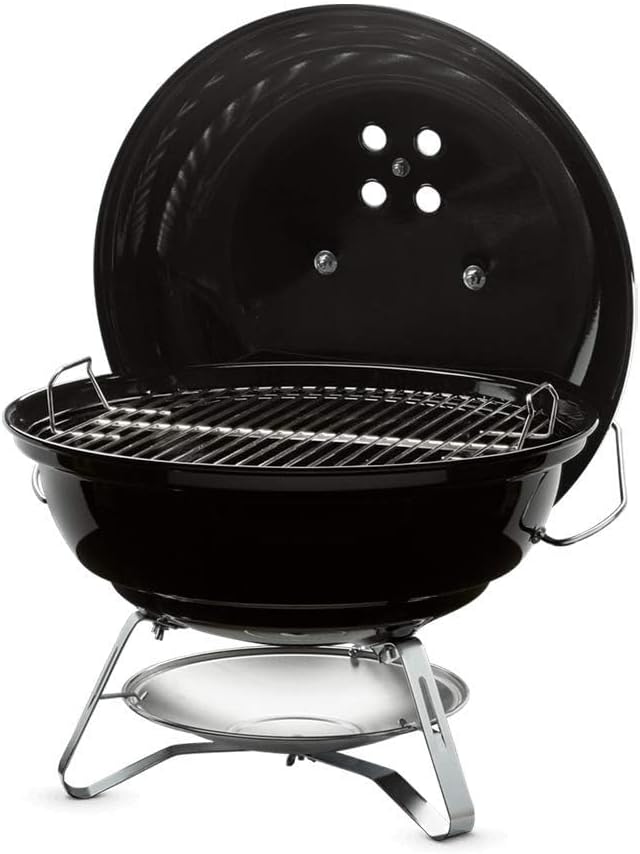 Weber Jumbo Joe Charcoal Grill 18‑Inch Black – Lightweight Portable Kettle BBQ Grill with Tuck‑N‑Carry® Lid Lock for Camping Tailgating &amp Outdoor Cooking