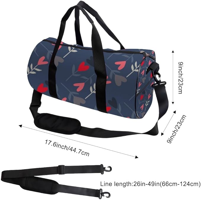 Stylized Love Design Waterproof Womens Bag Oxford Tote Bags Adjustable Shoulder Strap Convertible Carry Backpack Cute Weekender Bag For Swimming Gym Gym Stuff For Men
