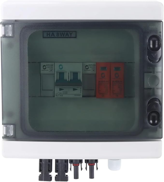 Solar PV Combiner Box WSDB-PV1/1 500V 600V 1 Input 1 Output 1 String for Off Grid Solar System(600V 32A)