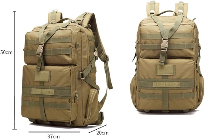 Outdoor Sports Pack Hiking Bag Tactical Rucksack Camo Knapsack Combat Camouflage Tactical 55L 3P Molle Backpack