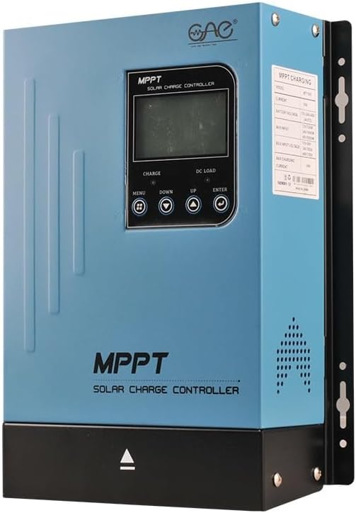 60A MPPT Solar Charge Controller 12V24V48V Auto Battery Regulator Solar Panel Max 150V Input for Lithium Sealed Gel and Flooded Batteries (Blue)