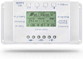 40A Solar Charge Controller 40 amp Solar Panel Regulator with Load Timer 12V 24V Auto with LCD Display USB 5V 1500mA and Usd for Control Landscape Lights and Water Features