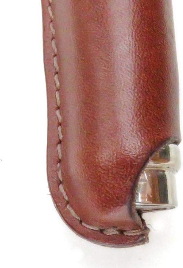 oopsmark Leather Belt Sheath and Case for Knives Designed in Opinel France - Pocket Knife Holder for Camping Hunting Fishing and Picnics