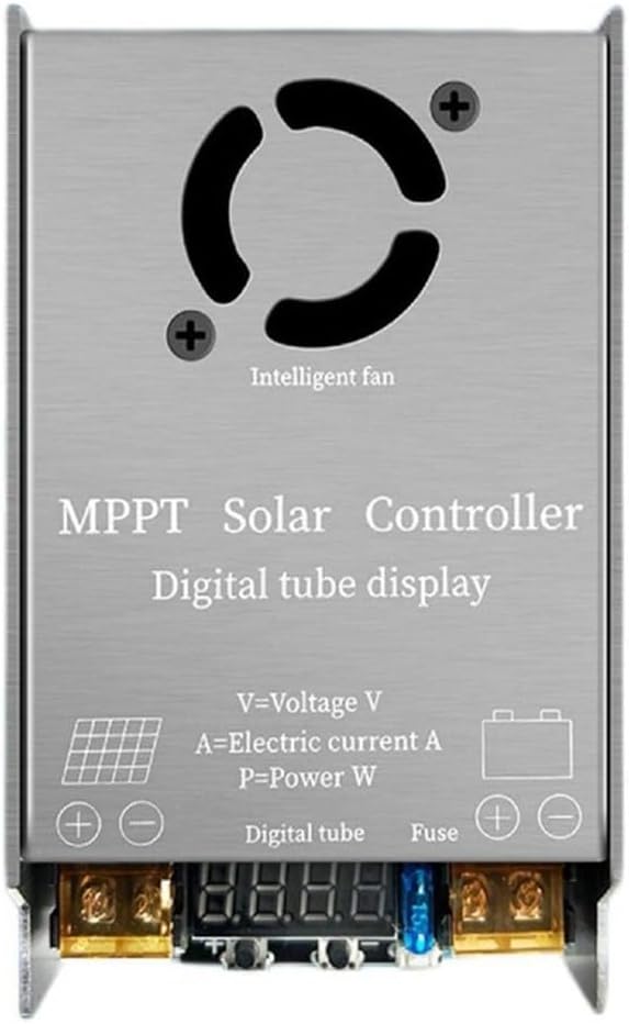 Solar Power Boost Controller 9V-60V Input 24V-96V Output Charger 450W with LED Display and Intelligent Cooling Fan Compatible with Various Battery Types