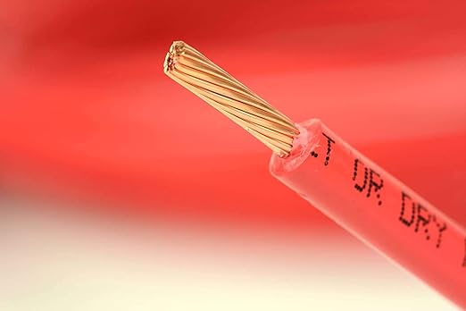 TEMCo 10 AWG Solar PV Wire 250 ft Red Bare Copper Made in USA