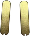 1 Pair CNC Aluminum Alloy Scales Fits for 65MM Custom Blank Handle Patch DIY Replacement in Gold