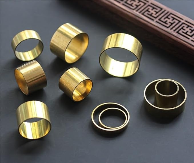 10PCS CNC Brass Ring Replacements Fit for Knife Handle Fastening DIY Making Accessory(Medium)
