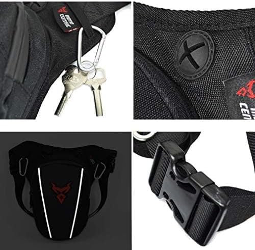Hebetag Oxford Waist Pack Motorcycle Drop Leg Bag for Men Women Thigh Waist Bum Hip Fanny Belt Bag Cell/Mobile Phone Purse Pouch Outdoor Travel Hiking Cycling Tactical Outdoor Sports Daypack