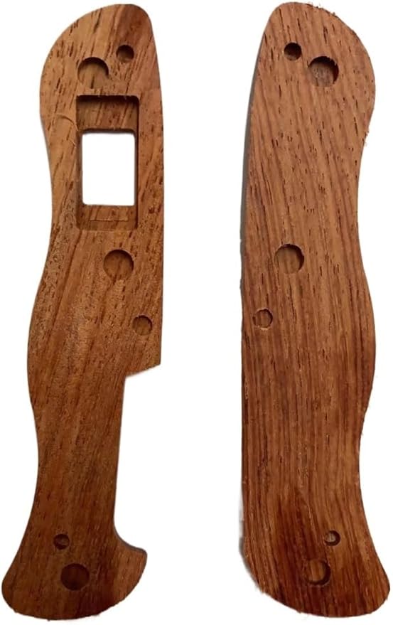 1 Pair Wooden Scales Handle Fits for 111MM Knife Handle Patch DIY Replacement