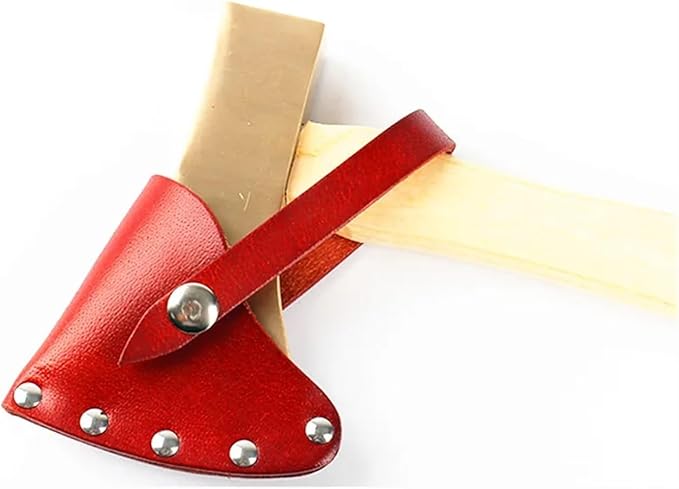 Hatchet Sheath Hunting Ax Cover Hatchet Blade Head Sheath Belt Holster PU Genuine Leather(Color05)