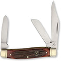 Roper Knives Tobacco Stockman Knife - 3 1065 Carbon Blades - Compact Durable Strong - Clip Spey and Sheepsfoot