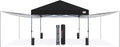 MASTERCANOPY Pop Up 10x10 Canopy Tent with Center Lock 2 Shelters 4 Poles 230 Sq ft of Large Shade Space for Camping Picnics &amp Beach (10'x10'Black)