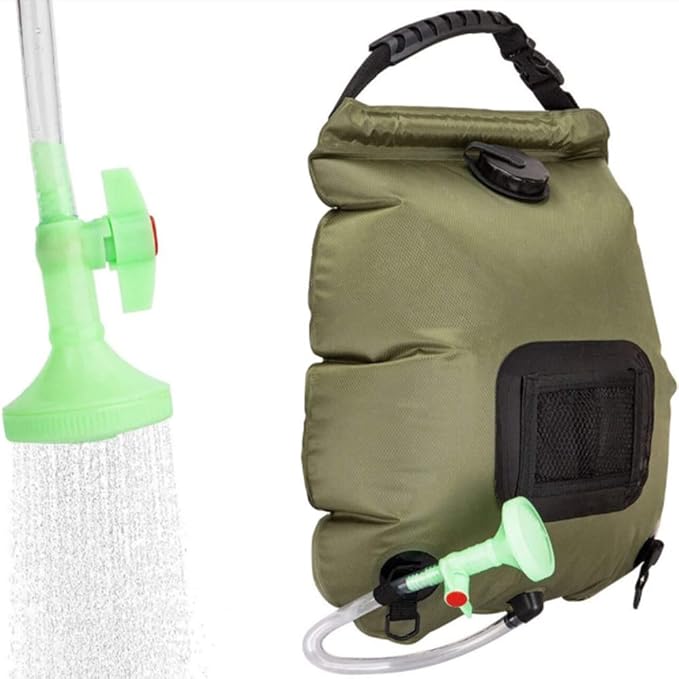 SagaSave Solar Shower Bag Portable Camping Shower Bag 20L Foldable Camping Shower Bag On Off Design for Camping Beach Swimming Outdoor Traveling Hiking