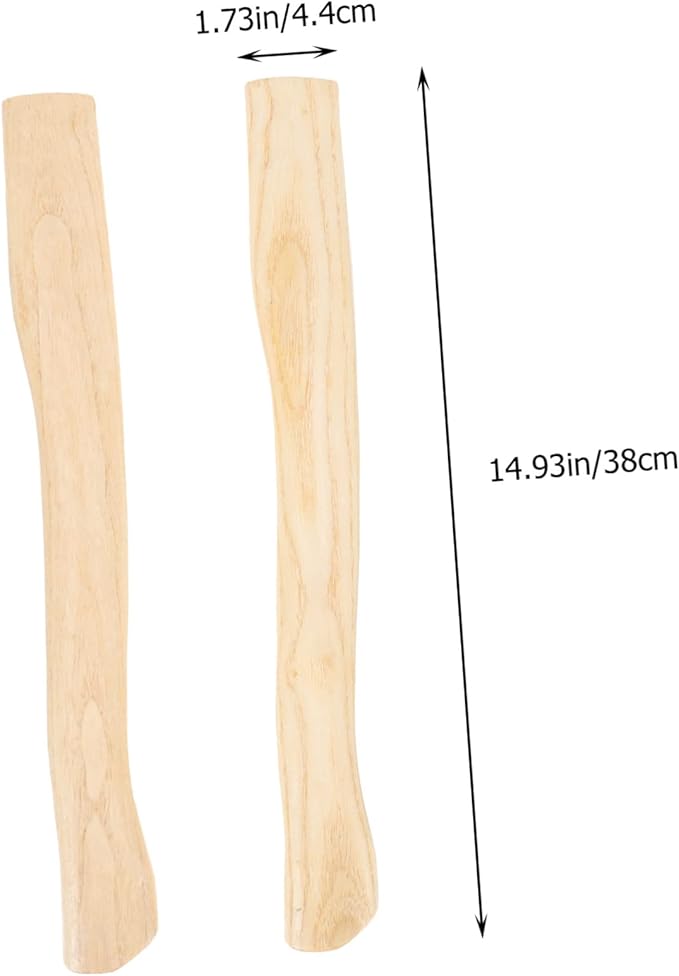 Shovel Handle Replacement Camping Hatchet 6 Pcs Ax Handle Mini Wooden Camping Ax Hoe Replacement Grip Wood Handle Replacement(As Shownx2pcs38x4.4cmx2pcs)