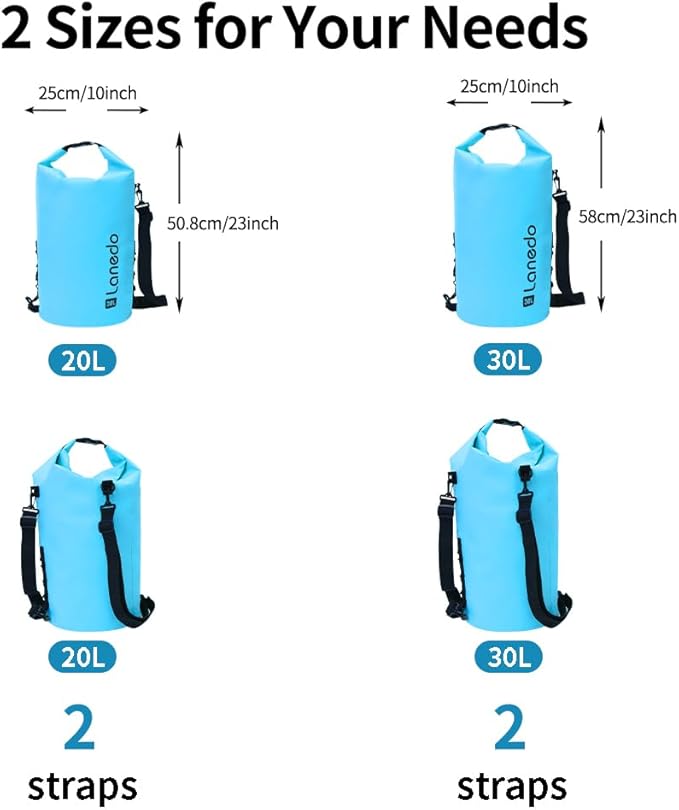 Waterproof Dry Bag for Women Men 30L Roll Top Lightweight Dry Storage Bag Backpack for Travel Swimming Boating Camping Picnic Kayaking Hiking Skiing Camping and Beach