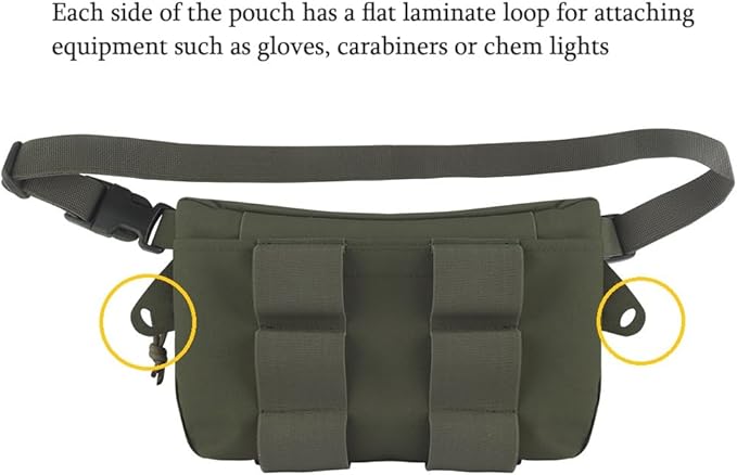 Large Multi-Purpose Drop Pouch Universal Tactical Fanny Pack Vest Hook and Loop EDC Admin Wait Bag