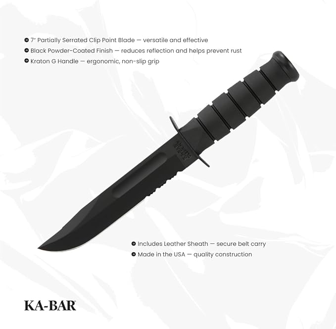 KA-BAR KA1212-BRK USA Fighting Knife black Medium