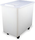 Carlisle FoodService Products BIN4402 Portable Ingredient / Food Storage Bin with Sliding Lid 44 Gallon White