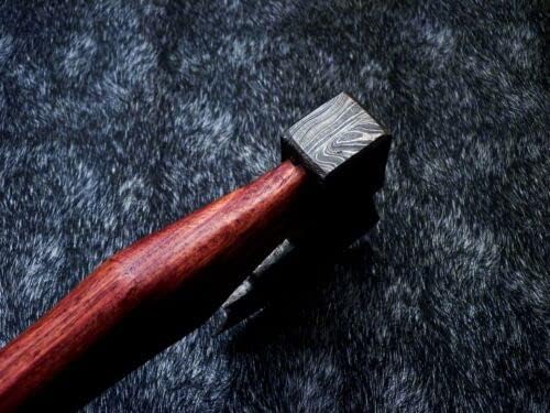 Handemade Damascus Steel Viking Bearded Camping Hatchet Tomahawk Axe