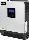 PowMr 2400W Solar Inverter 24VDC to 110V/120VAC Pure Sine Wave with 50A PWM Charge Controller Hybrid Inverter for Homes RV 24V Lead-Acid Sealed Gel/AGM Battery Off-Grid Systems