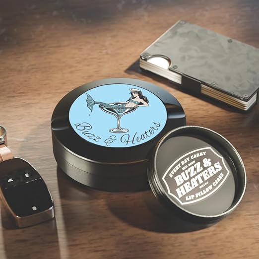 Buzz &amp Heaters Metal Container for Zyn | Metal Holder for Zyn |Metal Can for Zyn | Metal Cases for Zyn Holder | Metal Pouch Cans for Zyn | Offshore Mermaid Martini