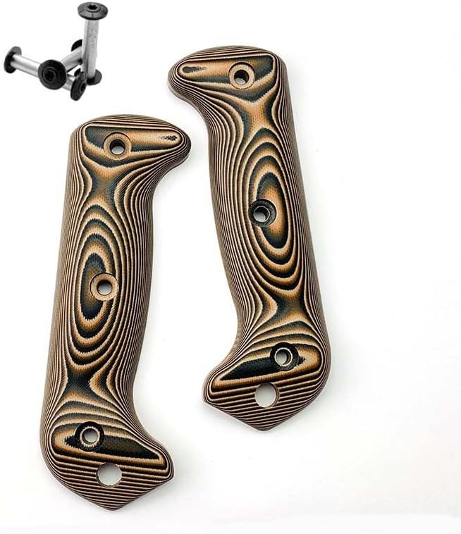 1 Pair G10 Scales with 3 Sets Screws Fits for Kabar BK2 and BK9 Handle Patch DIY Replacement Accessory