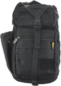 US PeaceKeeper Products P20320 - Stryker Sling Pack - Heavy Duty Water Resistant Fabric - Padded Sling - Comfortable Carry - Concealed Compartment - Black