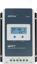 EPEVER 20A MPPT Solar Charge Controller 12/24VDC Automatically Identifying System Voltage with Backlight LCD Display Fit for Lead-Acid and Lithium Batteries