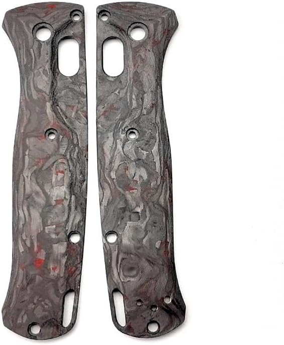 1 Pair Scales Handle Fits for Bugout 535 3K Full Carbon Fiber Handle Patch DIY Accessory