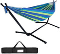 Ezone Adjustable Hammock Bed with Space Saving Steel Stand - Portable Easy Set Up Indoor/Outdoor Hammock for Two