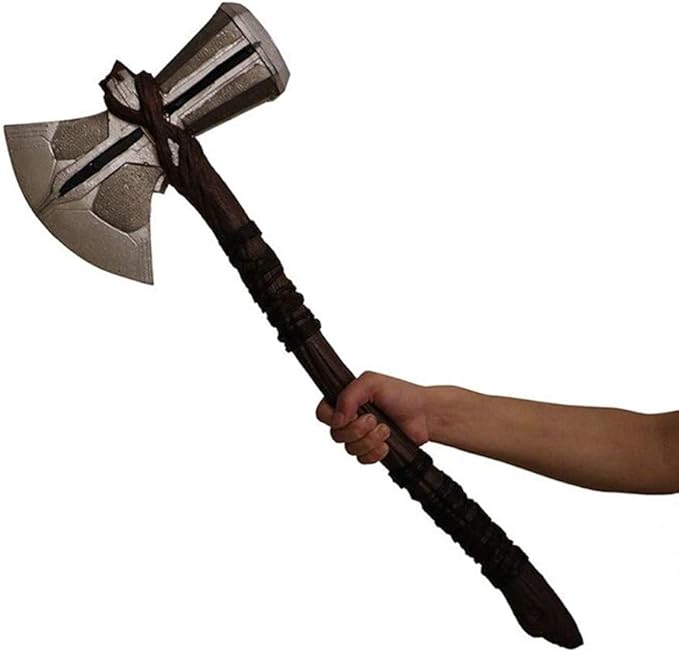 damdos Halloween Prop Cosplay Weapon 72cm PU Foam Axe Hammer Storm Breaker Cosplay Axe Birthdays Gifts