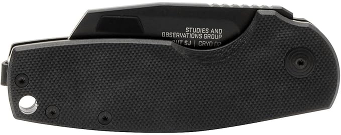 SOG Stout SJ Cleaver Daily Ambidextrous Pocket Folding Knives with Slip Joint Mechanism | G10 Handle | CRYO D2 Steel Blade