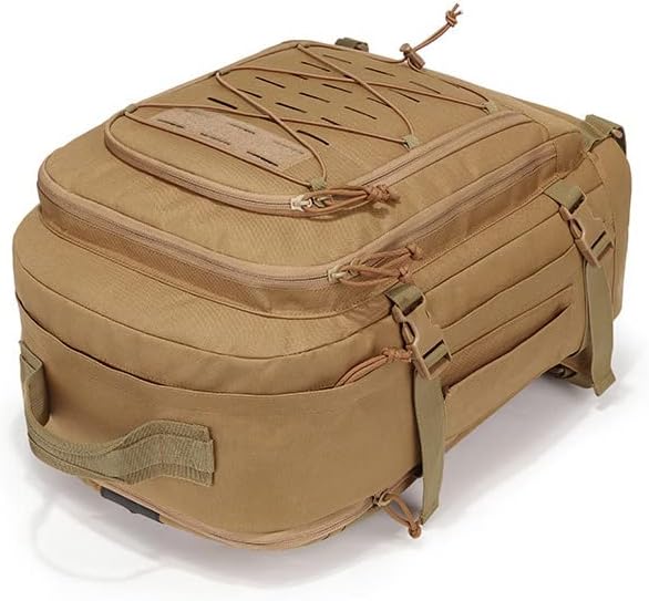 Outdoor Sports Pack Hiking Bag Rucksack Knapsack Combat Camouflage Tactical Backpack - Tan