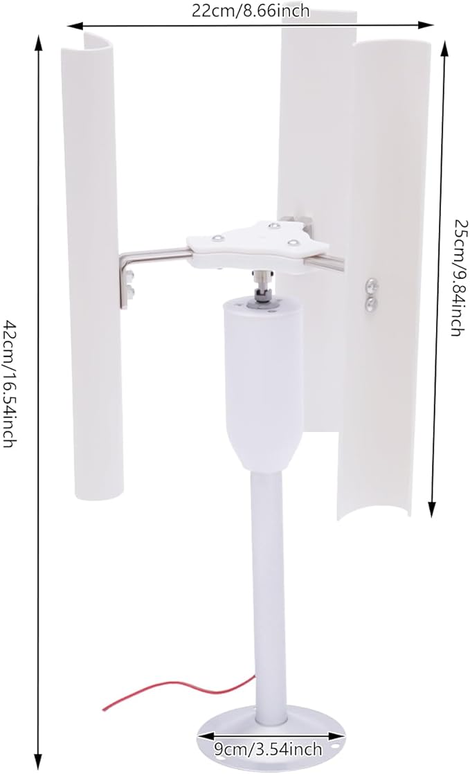 Vertical Wind Turbine Model Generator 3-Blade Windmill Power Charger Wind Turbine Vertical axis Wind Turbine12V Teaching Tool for Scientific Experiments and Model Making