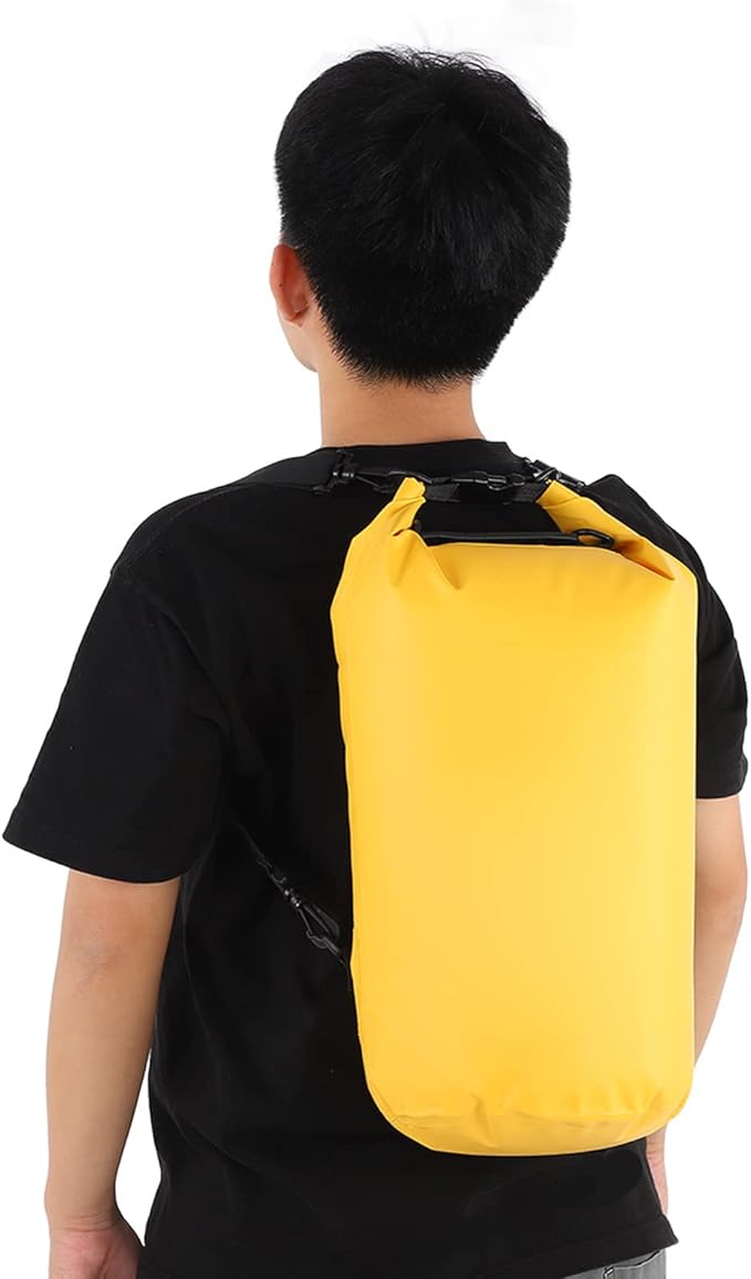 EVTSCAN 20 Liter Waterproof Dry Bag Backpack Roll Top PVC Lightweight Dry Sack with Two Shoulder Straps for Kayaking Beach Rafting Boating Hiking Camping Fishing and Swimming