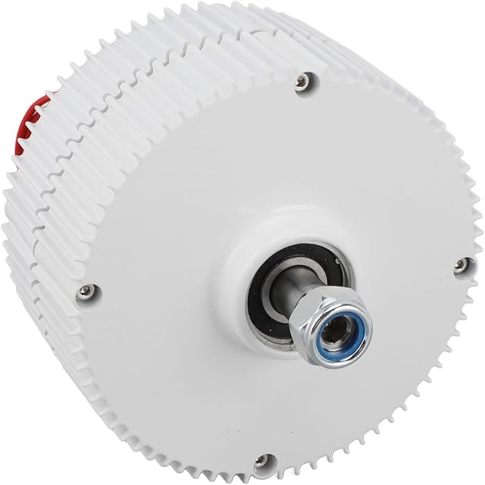 3 Phase AC Permanent Magnet Synchronous Alternator Generator High Efficiency Dual Axes 24V Output for Vertical Horizontal Wind Turbines Aluminum Alloy Carbon Steel 15x15x15cm (400w)