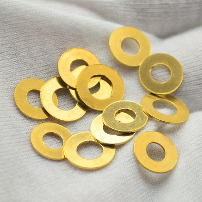 2PCS Custom Brass Gasket Fits for C81 C158 C186 Flat Washer DIY Replacement Accessory(X-Small)