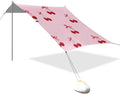 Beach Canopy with Windproof Ropes &amp Sandbags Beach Tent Sun Shade Sun Shelter for Camping Trips Fishing Backyard Fun or Picnics Cherry