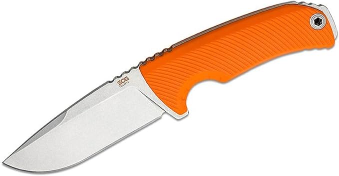SOG Tellus FX Full-Sized Fixed Blade Knives 4.2 Full-Tang CRYO 440C Steel Blade GRN Handle UMS Compatible Sheath